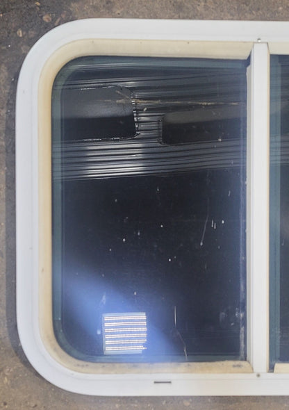 Used White Radius Opening Window : 23 1/2 W x 17 1/2 H x 2 D