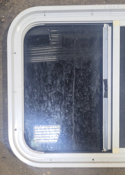 Used White Radius Opening Window : 23 1/2 W x 17 1/2 H x 2 D