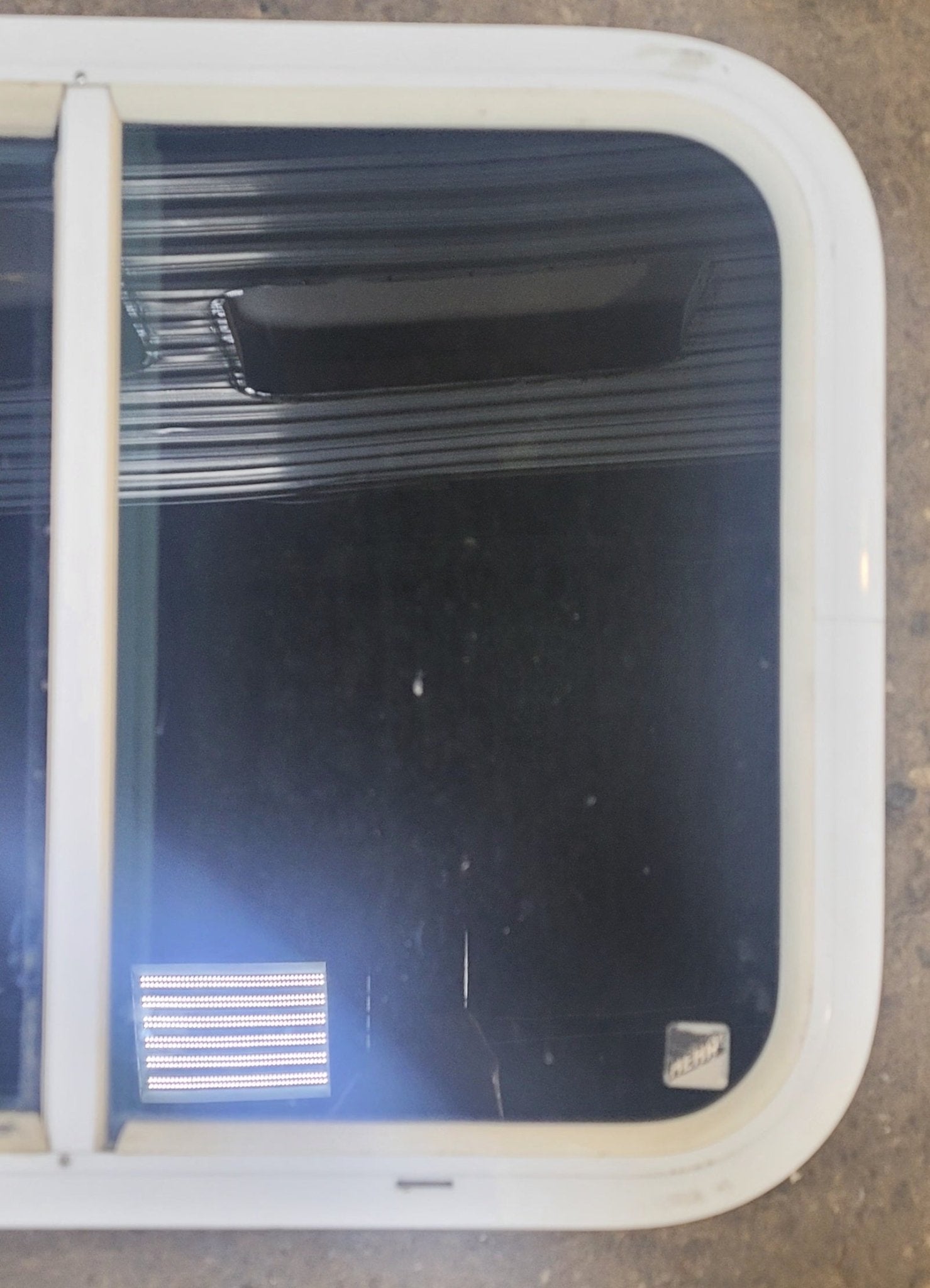 Used White Radius Opening Window : 23 1/2 W x 17 1/2 H x 2 D