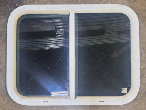 Used White Radius Opening Window : 23 1/2 W x 17 1/2 H x 2 D