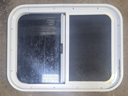 Used White Radius Opening Window : 23 1/2 W x 17 1/2 H x 2 D