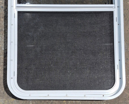Used White Radius Opening Window : 23 1/2 W x 39 1/4 H x 1 7/8 D