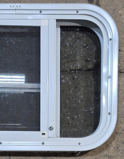 Used White Radius Opening Window : 23 1/4 W x 14 1/2 H x 1 7/8 D