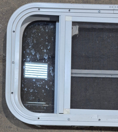 Used White Radius Opening Window : 23 1/4 W x 14 1/2 H x 1 7/8 D