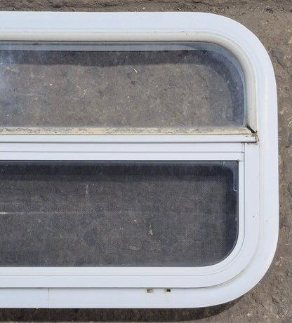 Used White Radius Opening Window : 23 1/4 W x 14 1/2 H x 1 7/8 D