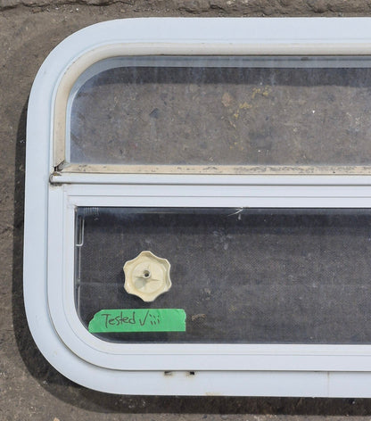 Used White Radius Opening Window : 23 1/4 W x 14 1/2 H x 1 7/8 D