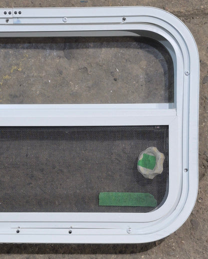 Used White Radius Opening Window : 23 1/4 W x 14 1/2 H x 1 7/8 D