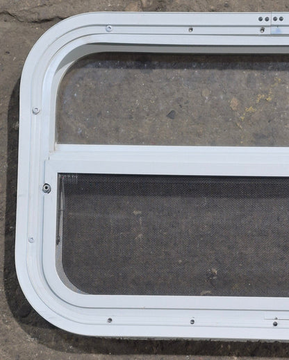 Used White Radius Opening Window : 23 1/4 W x 14 1/2 H x 1 7/8 D