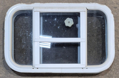 Used White Radius Opening Window : 23 1/4 W x 14 1/2 H x 1 7/8 D