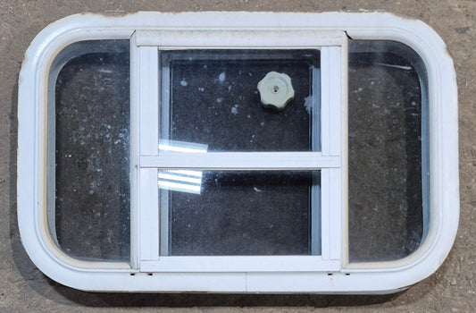 Used White Radius Opening Window : 23 1/4 W x 14 1/2 H x 1 7/8 D