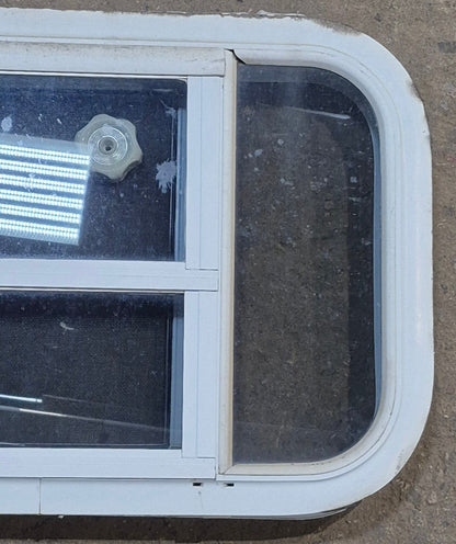 Used White Radius Opening Window : 23 1/4 W x 14 1/2 H x 1 7/8 D