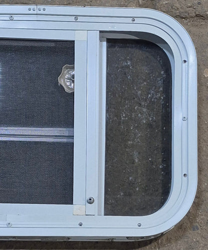 Used White Radius Opening Window : 23 1/4 W x 14 1/2 H x 1 7/8 D