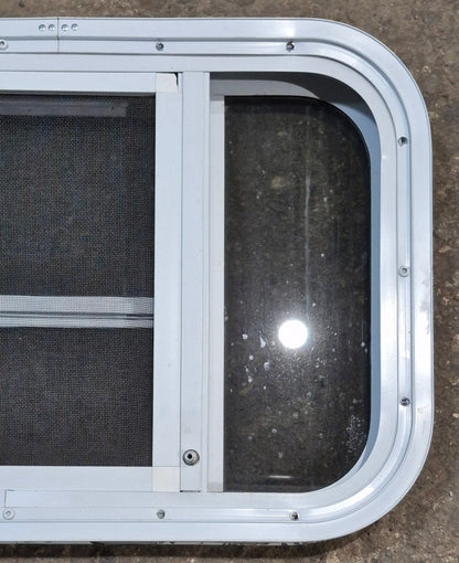 Used White Radius Opening Window : 23 1/4 W x 14 1/4 H x 1 7/8 D