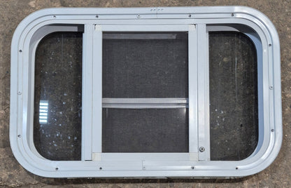 Used White Radius Opening Window : 23 1/4 W x 14 1/4 H x 1 7/8 D
