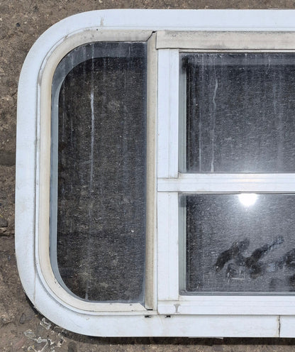 Used White Radius Opening Window : 23 1/4 W x 14 1/4 H x 1 7/8 D