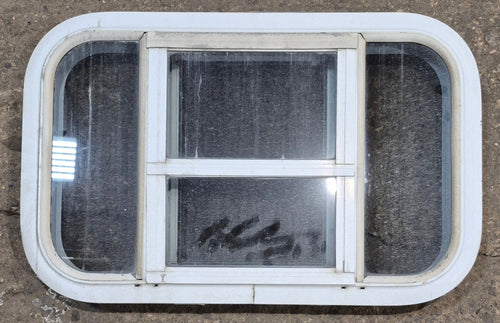 Used White Radius Opening Window : 23 1/4 W x 14 1/4 H x 1 7/8 D