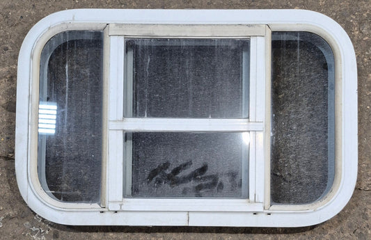 Used White Radius Opening Window : 23 1/4 W x 14 1/4 H x 1 7/8 D