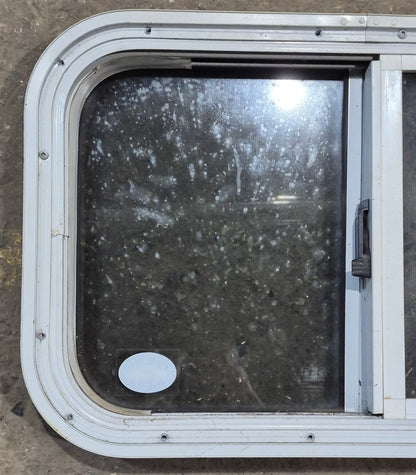 Used White Radius Opening Window : 23 1/4 W x 14 3/4 H x 1 7/8 D