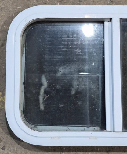 Used White Radius Opening Window : 23 1/4 W x 14 3/4 H x 1 7/8 D