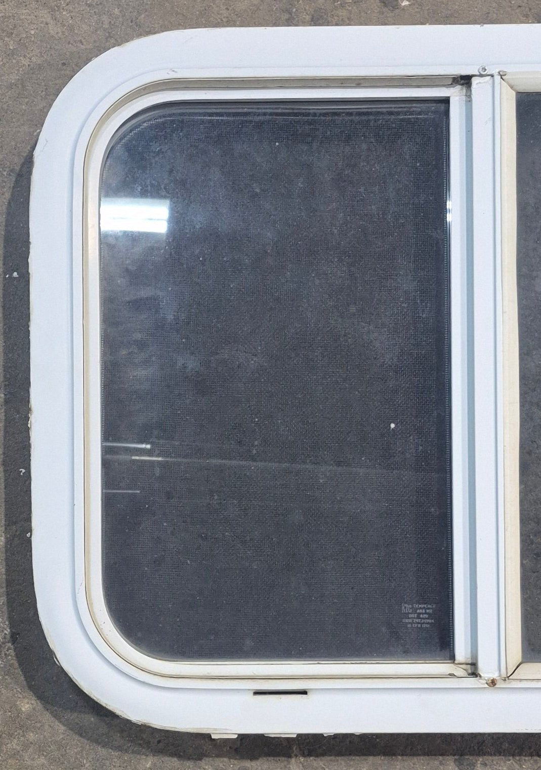 Used White Radius Opening Window : 23 1/4 W x 17 1/2 H x 1 7/8 D