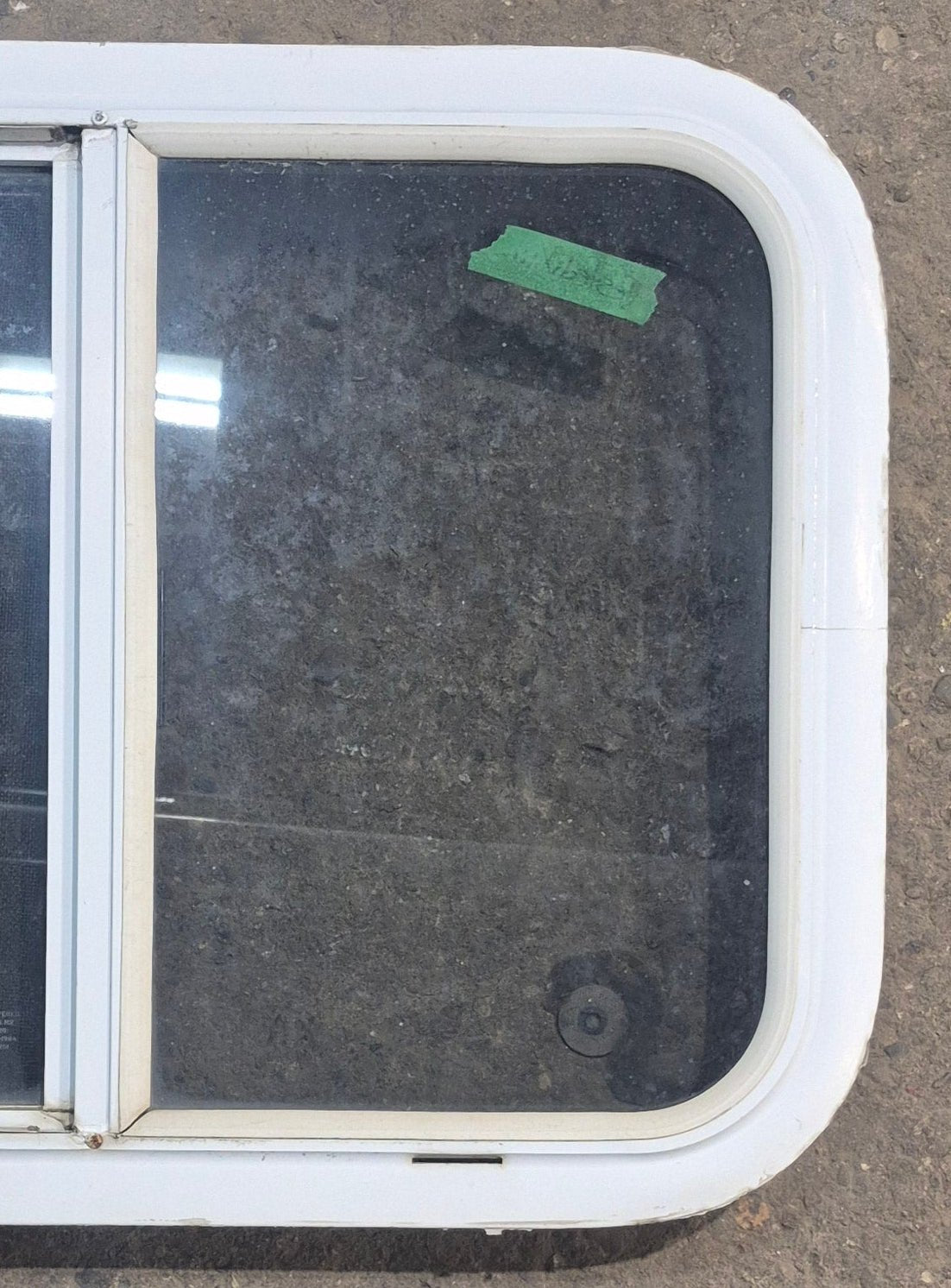 Used White Radius Opening Window : 23 1/4 W x 17 1/2 H x 1 7/8 D