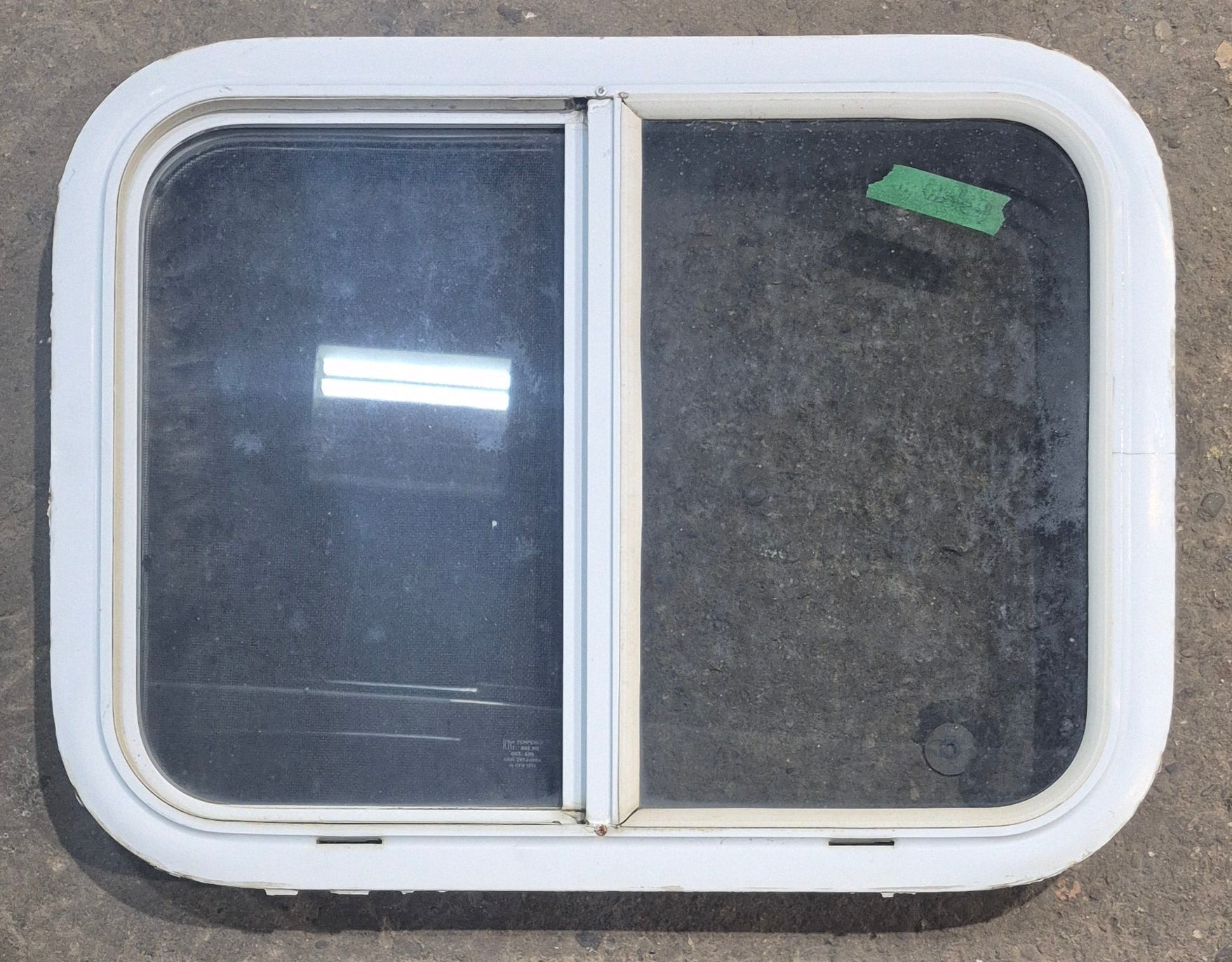 Used White Radius Opening Window : 23 1/4 W x 17 1/2 H x 1 7/8 D