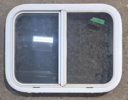 Used White Radius Opening Window : 23 1/4 W x 17 1/2 H x 1 7/8 D
