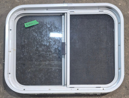 Used White Radius Opening Window : 23 1/4 W x 17 1/2 H x 1 7/8 D