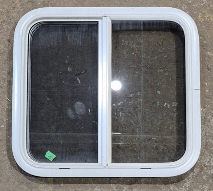 Used White Radius Opening Window : 23 1/4 W x 21 1/4 H x 1 3/4 D