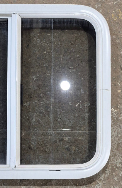 Used White Radius Opening Window : 23 1/4 W x 21 1/4 H x 1 3/4 D