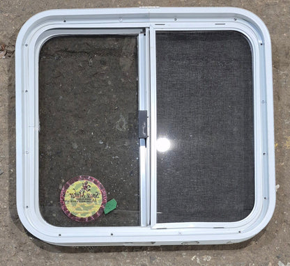Used White Radius Opening Window : 23 1/4 W x 21 1/4 H x 1 3/4 D
