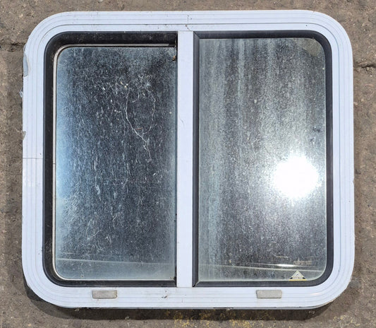 Used White Radius Opening Window : 24 W x 21 1/2 H x 1 7/8 D