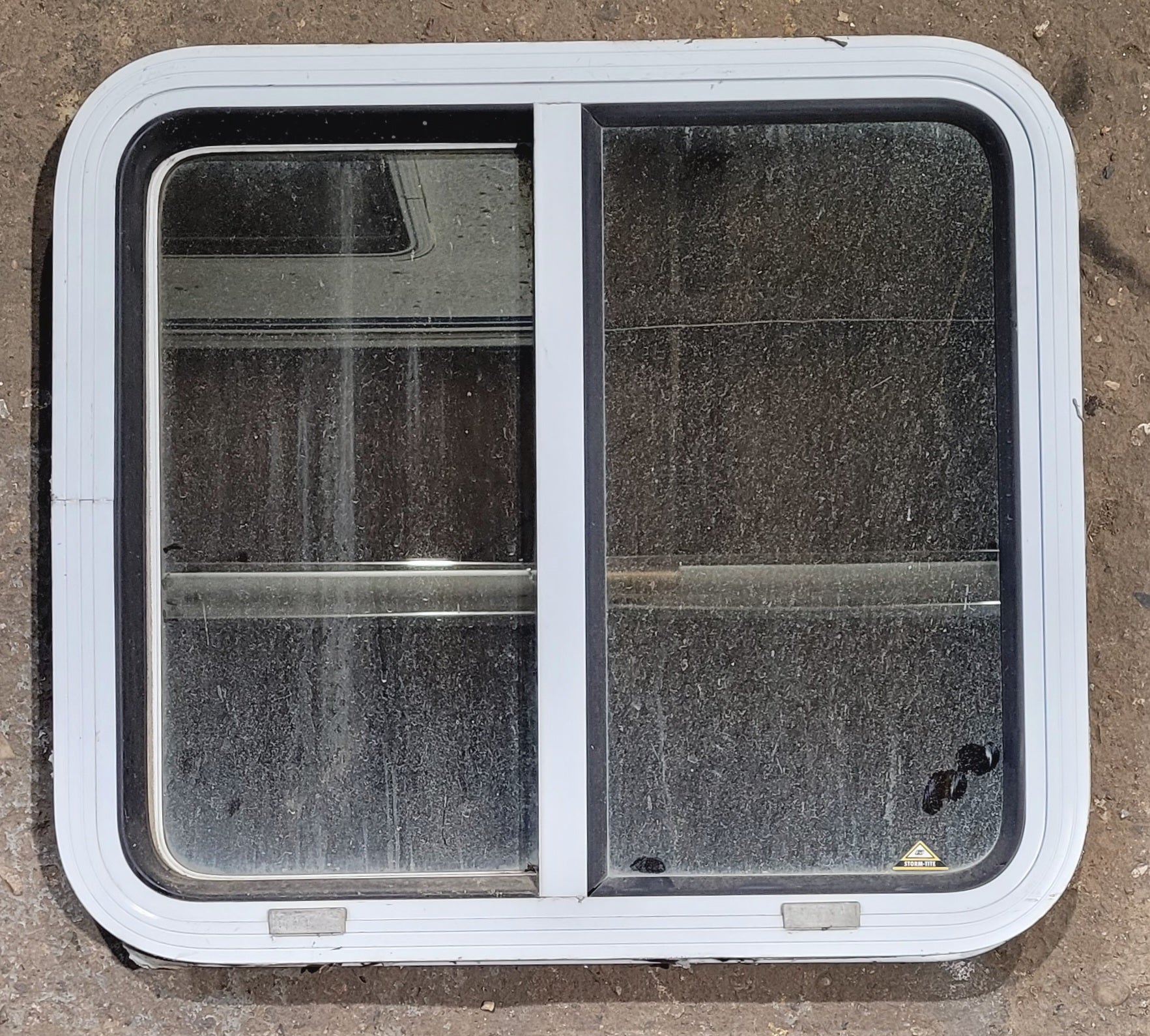 Used White Radius Opening Window : 24 W x 21 1/2 H x 1 7/8 D