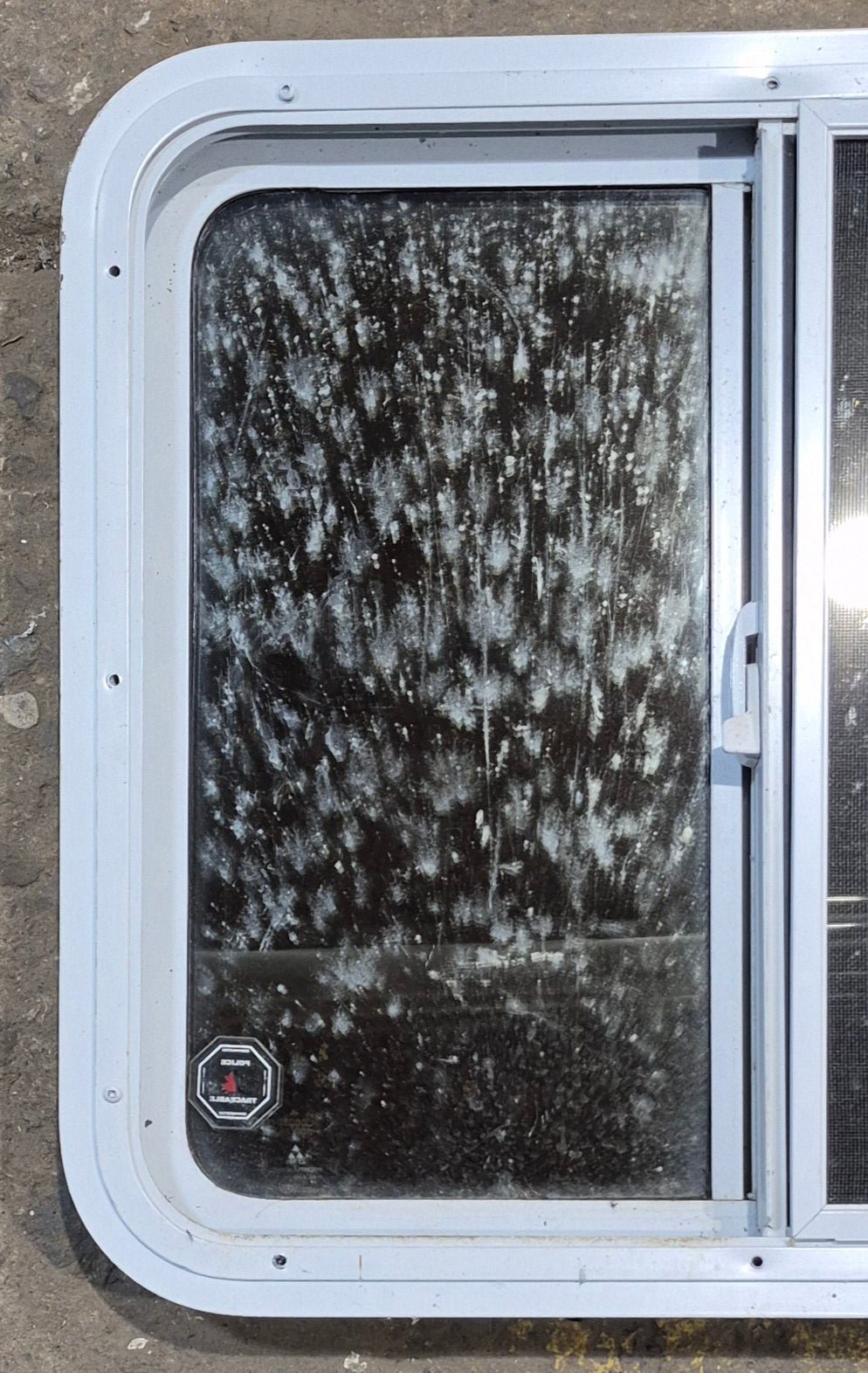 Used White Radius Opening Window : 24 W x 21 1/2 H x 1 7/8 D
