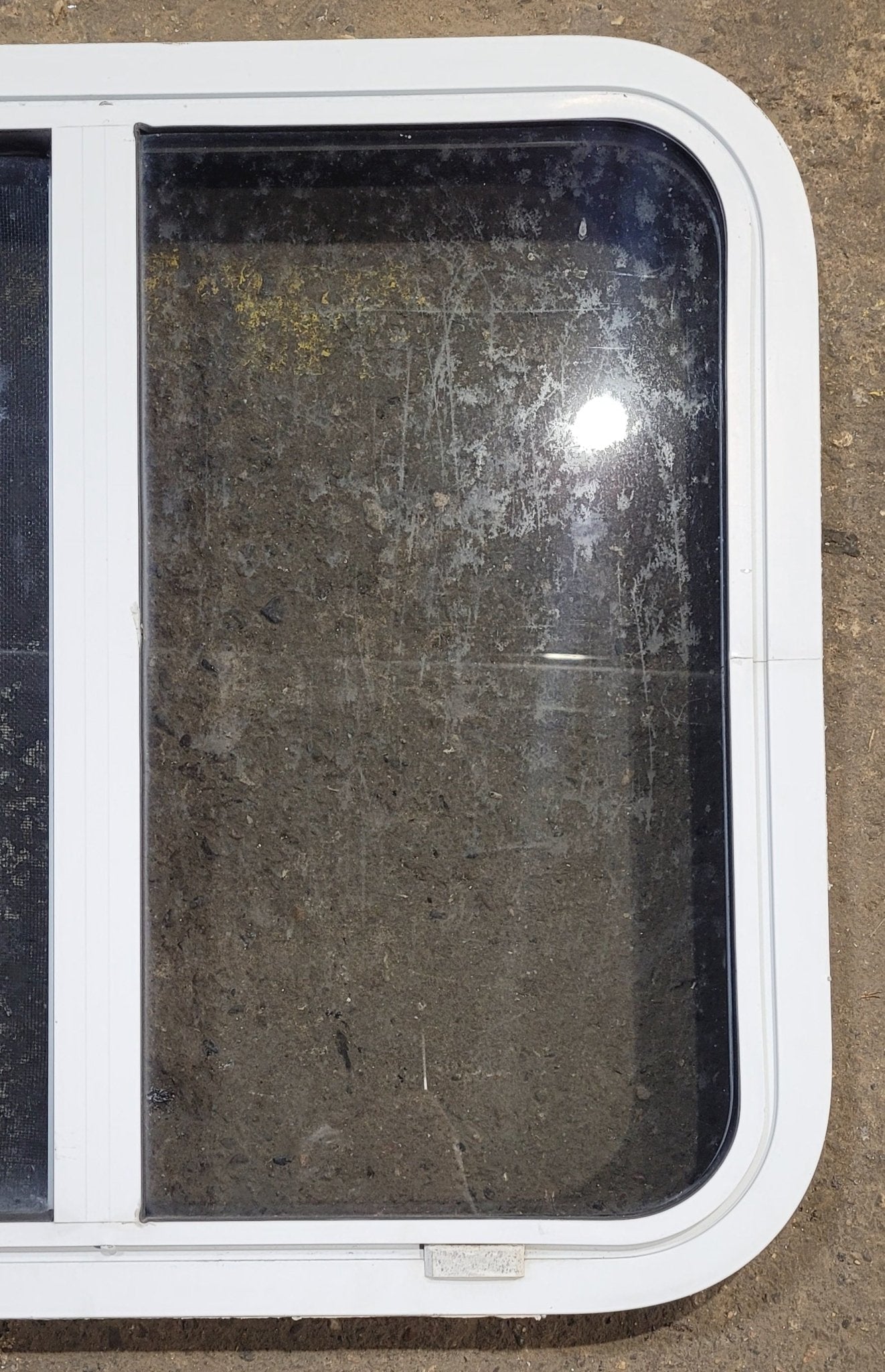 Used White Radius Opening Window : 24 W x 21 3/4 H x 1 7/8 D