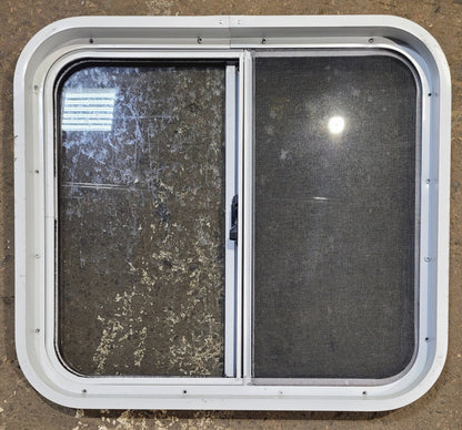 Used White Radius Opening Window : 24 W x 21 3/4 H x 1 7/8 D