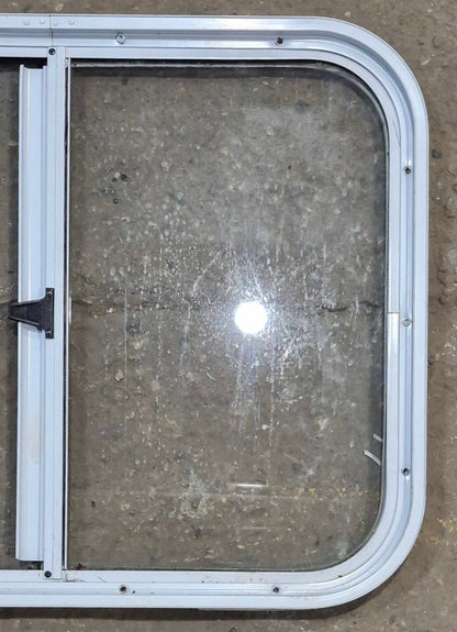 Used White Radius Opening Window : 25 1/2 W x 19 1/2 H x 1 1/4 D