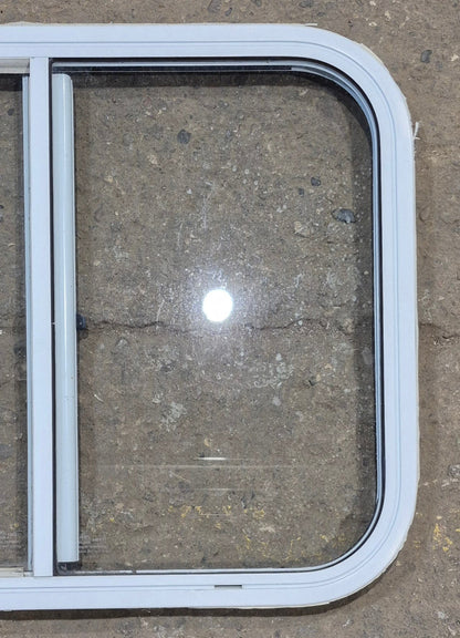 Used White Radius Opening Window : 25 1/2 W x 19 1/2 H x 1 1/4 D