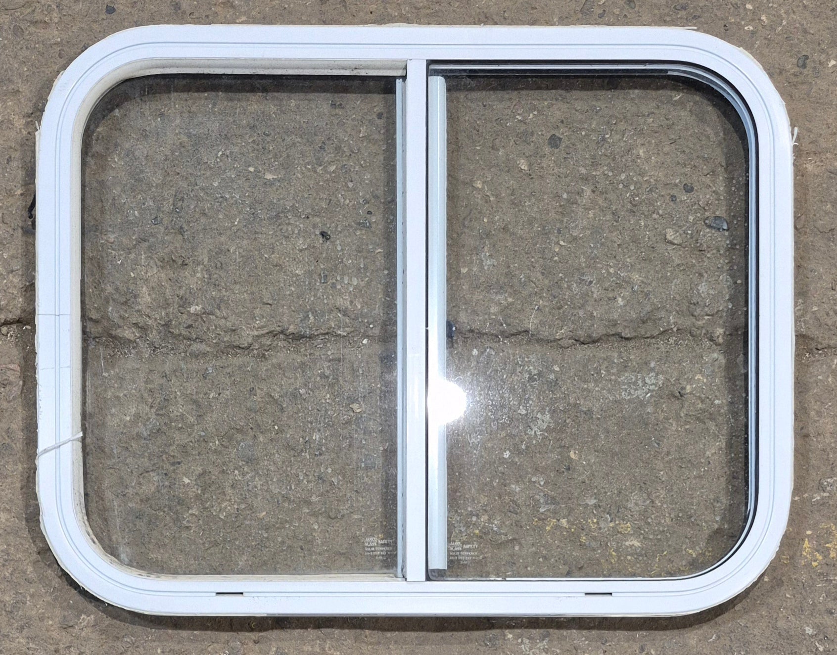 Used White Radius Opening Window : 25 1/2 W x 19 1/2 H x 1 1/4 D