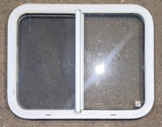 Used White Radius Opening Window : 26 1/2 W x 20 1/2 H x 1 1/4 D