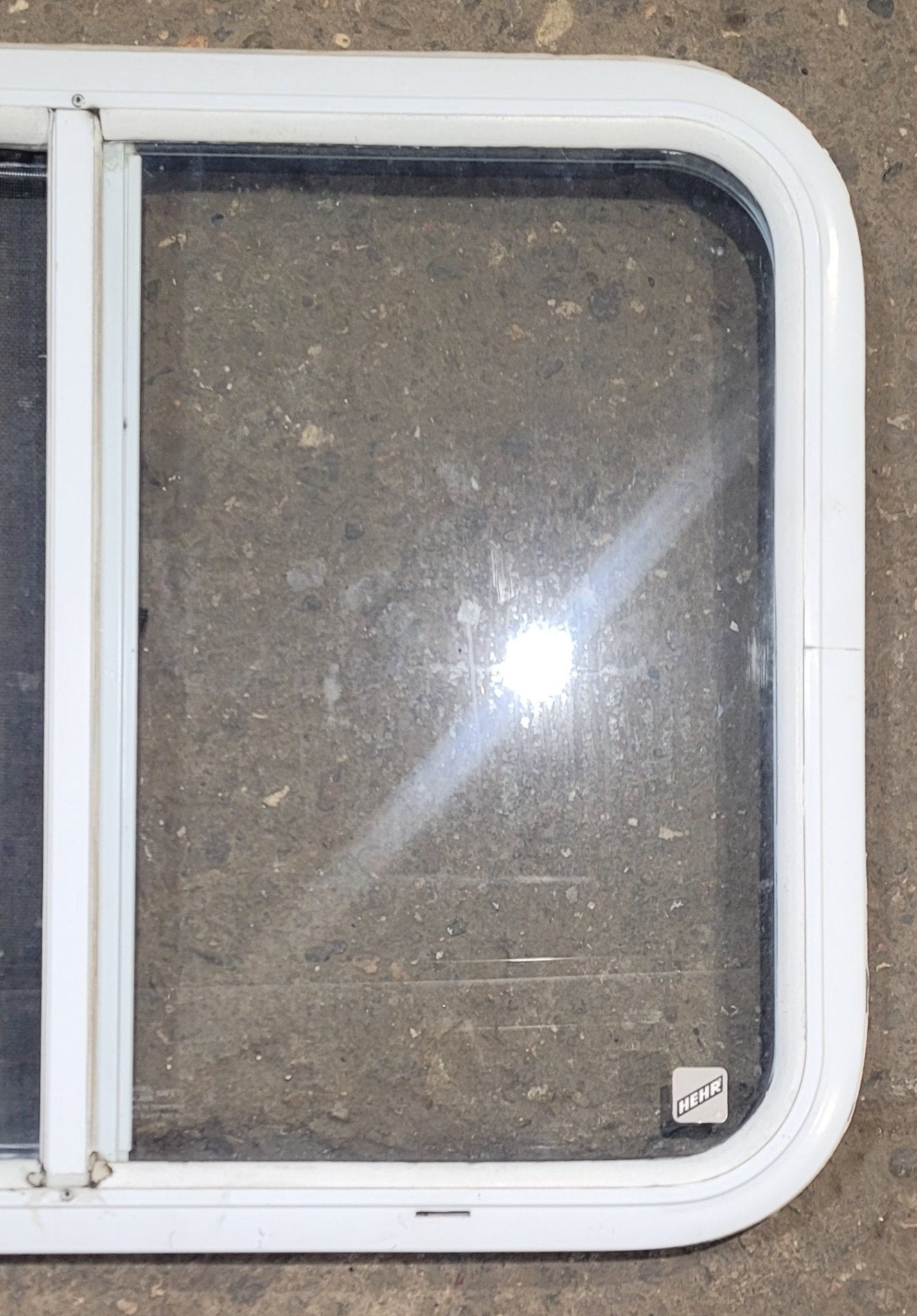Used White Radius Opening Window : 26 1/2 W x 20 1/2 H x 1 1/4 D