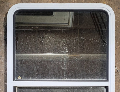 Used White Radius Opening Window : 26 W x 39 1/2 H x 1 7/8 D