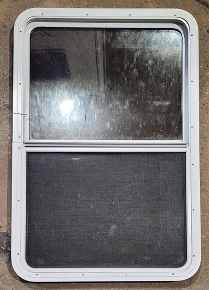 Used White Radius Opening Window : 26 W x 39 1/2 H x 1 7/8 D