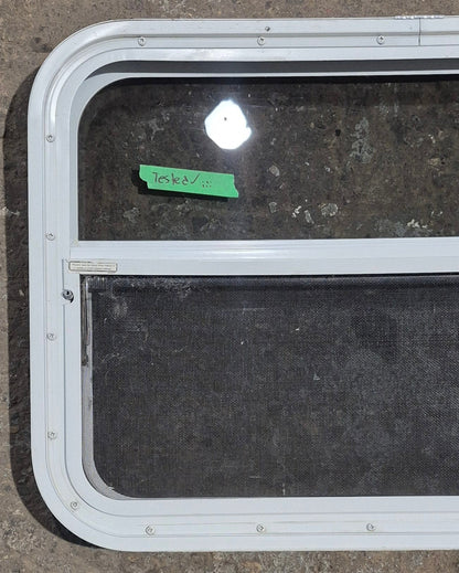 Used White Radius Opening Window : 29 1/2 W x 19 1/4 H x 1 7/8 D