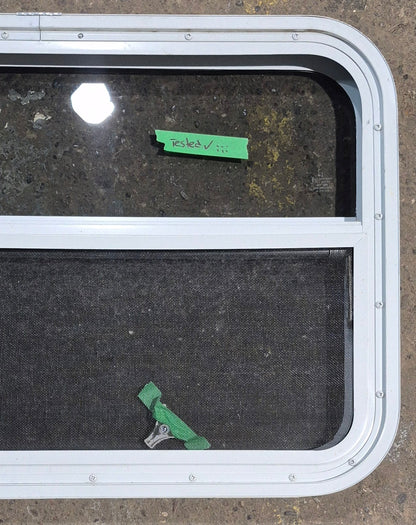 Used White Radius Opening Window : 29 1/2 W x 19 1/4 H x 1 7/8 D