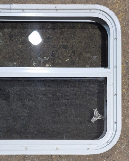 Used White Radius Opening Window : 29 1/2 W x 19 1/4 H x 1 7/8 D
