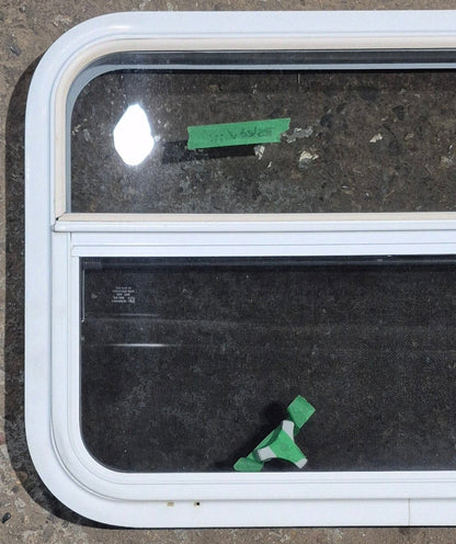 Used White Radius Opening Window : 29 1/2 W x 19 1/4 H x 1 7/8 D